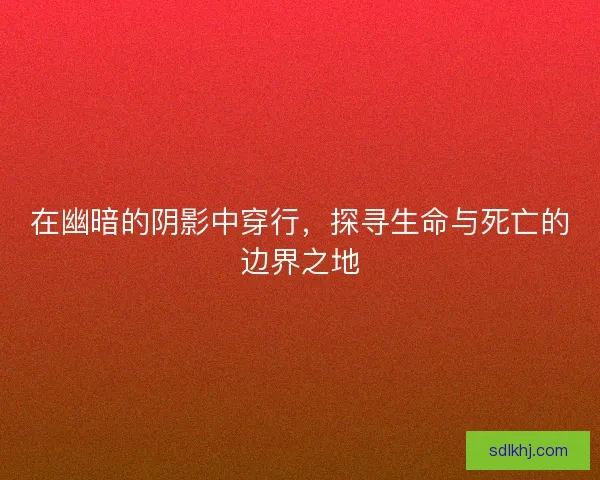 在幽暗的阴影中穿行，探寻生命与死亡的边界之地